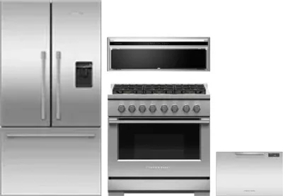 4 Piece Package Includes Refrigerator, Range, Hood And Dishwasher